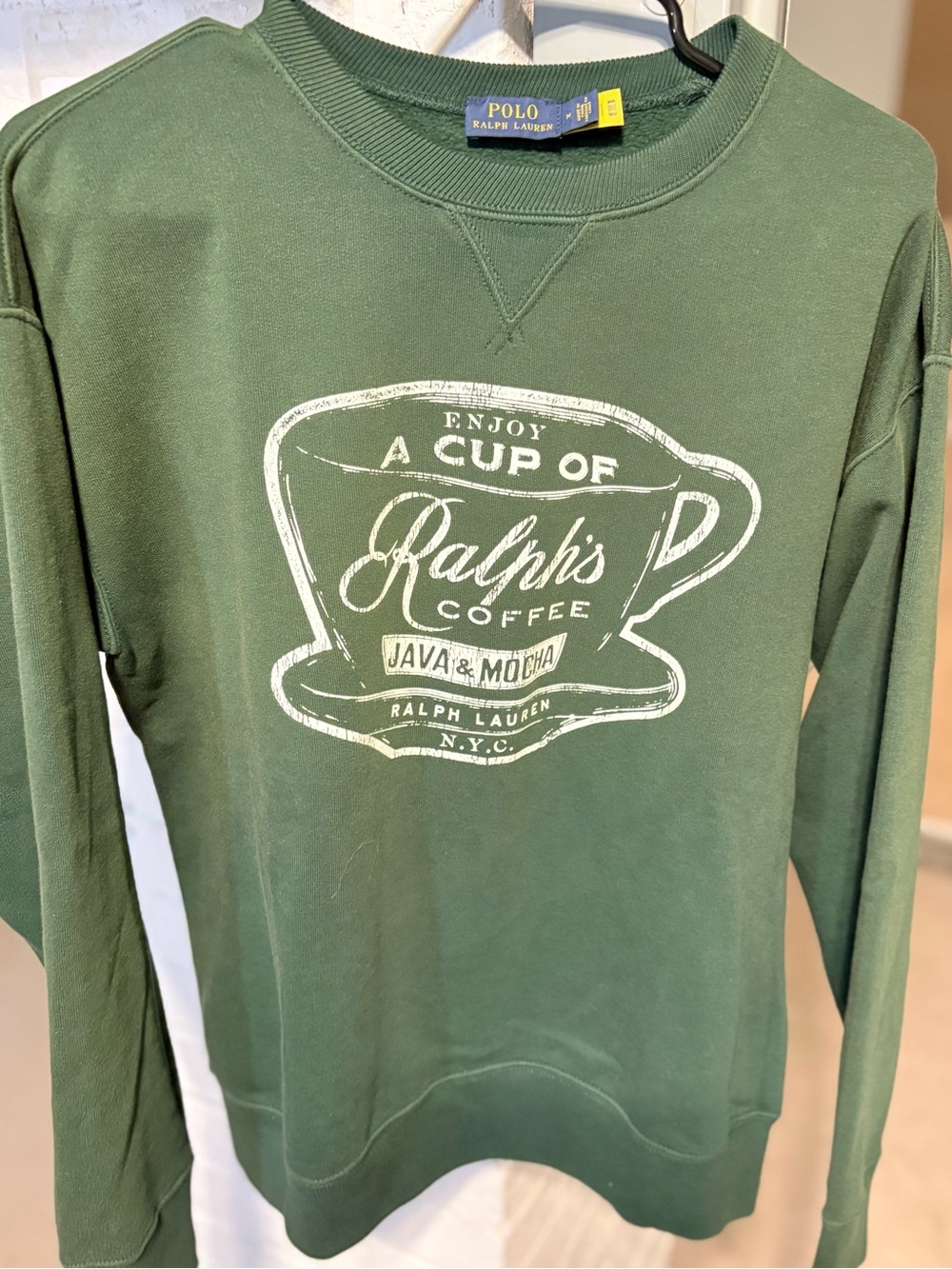 Polo by Ralph Lauren Forest Green 'Ralph's Coffee' Crewneck Sweatshirt